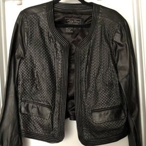 Black leather jacket